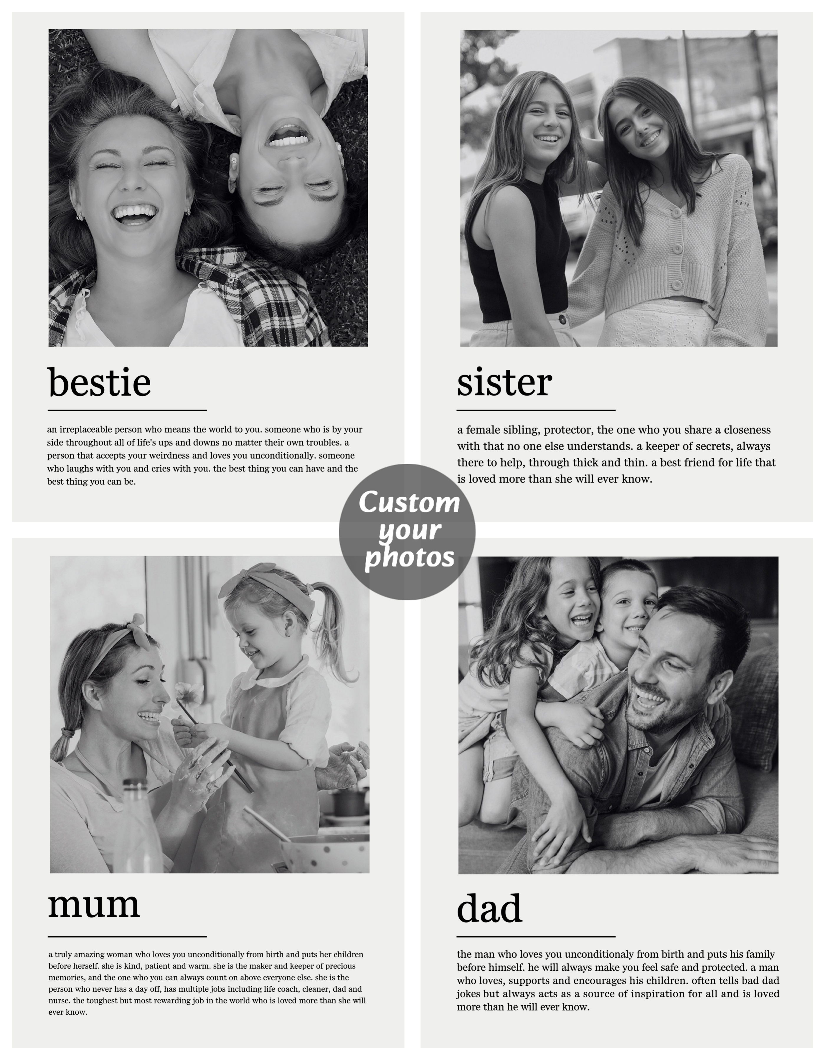 Photography Image - Custom Family Photo Canvas Painting Personalized