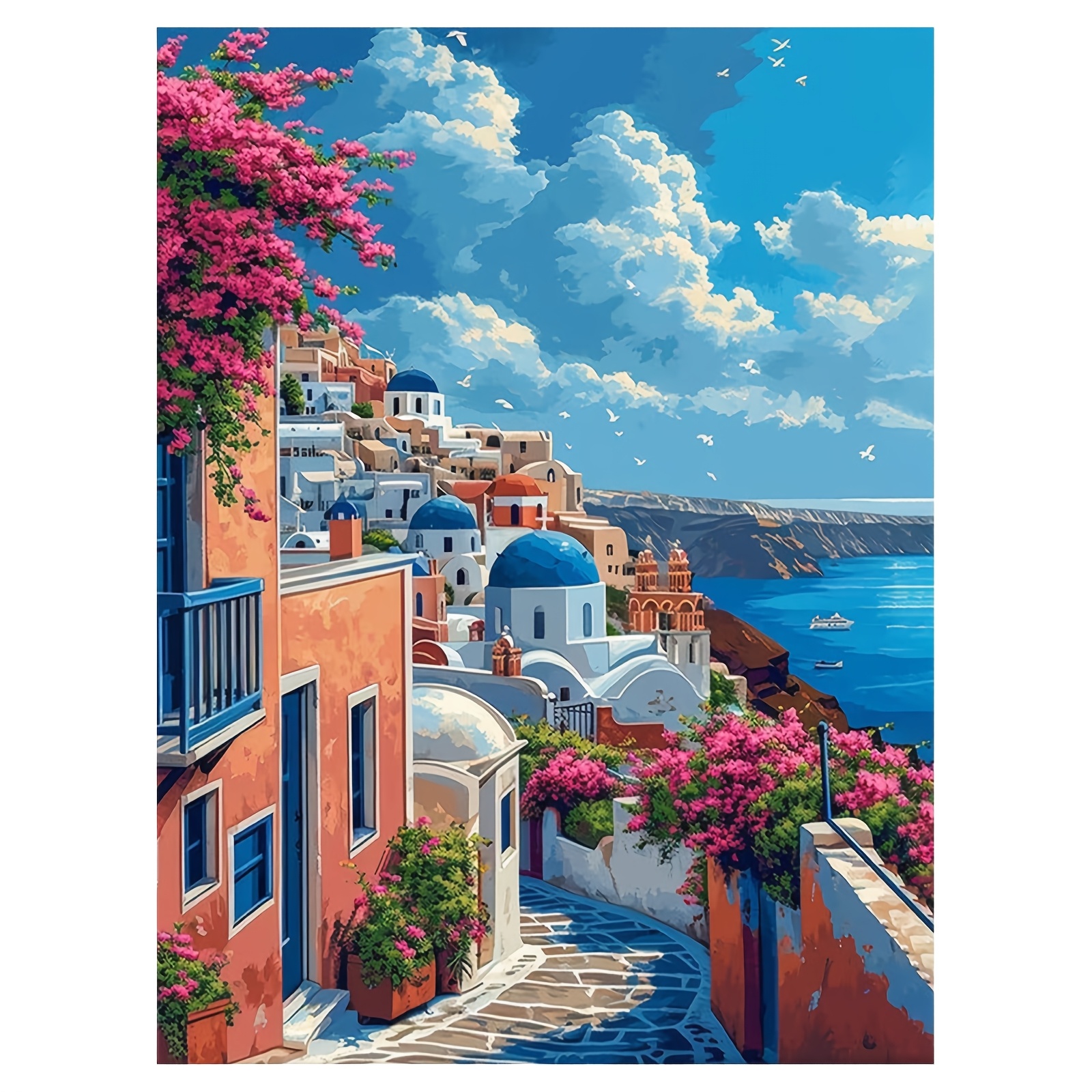 1pc Colorful Coastal Cityscape - Photography Angle recension och pris