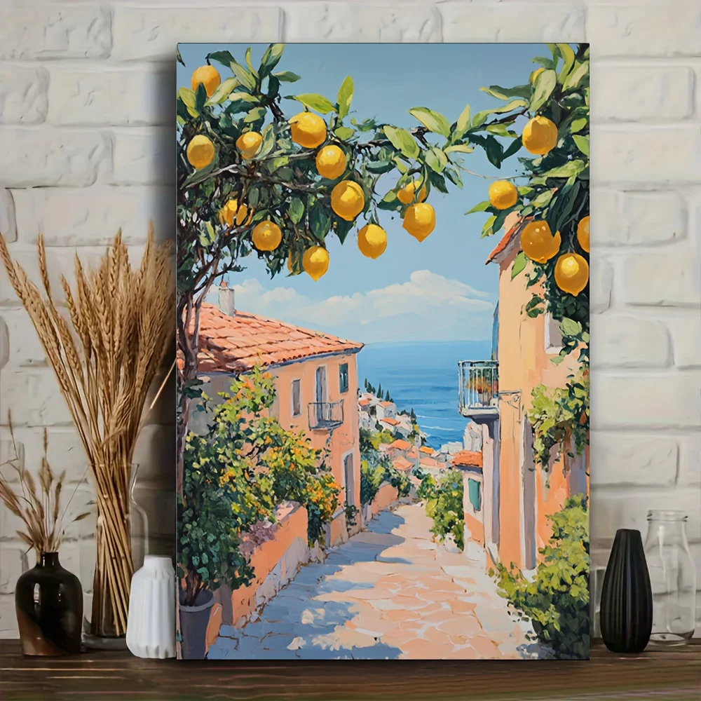 1pc Colorful Coastal Cityscape - Photography Angle recension och pris