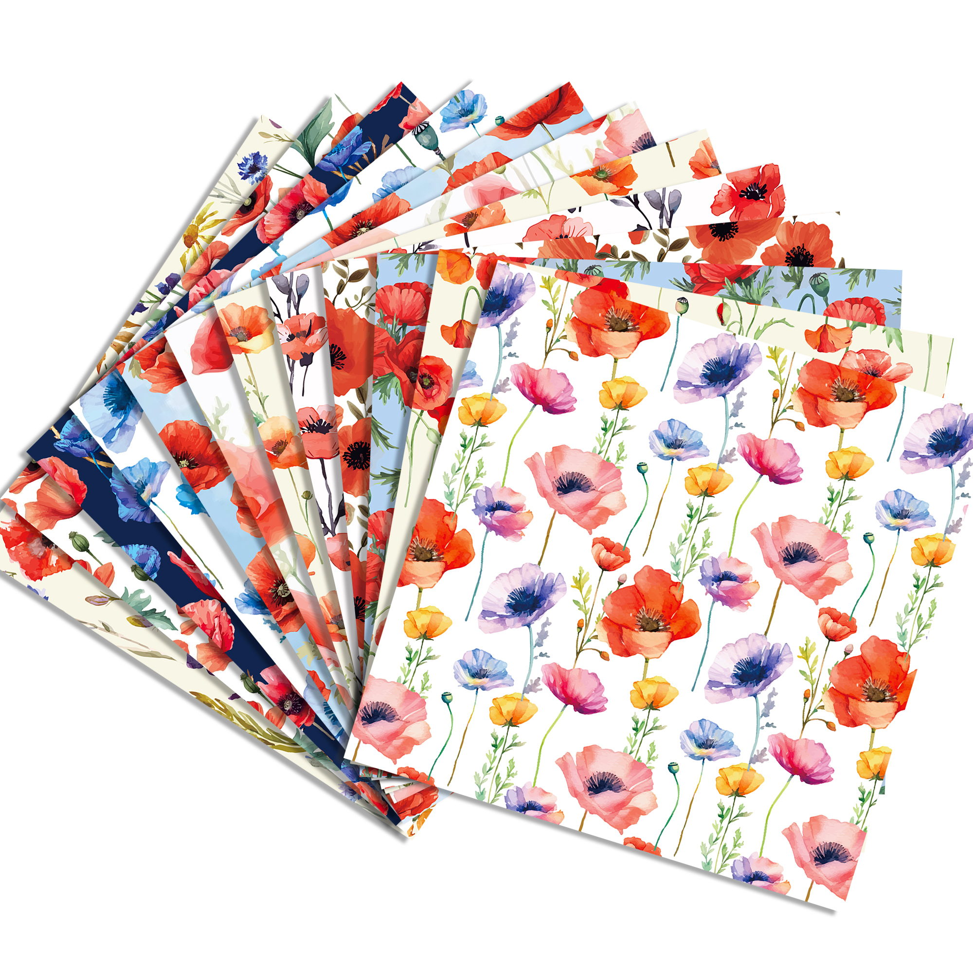 24pcs 30*30cm Poppy Red Flower - Photography Class recension och pris