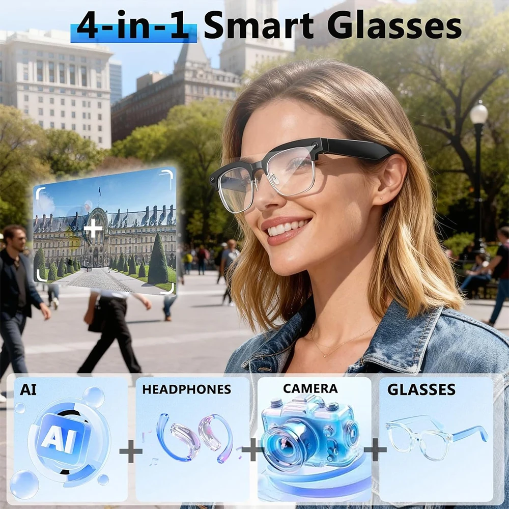 4K Smart AI Glasses 8MP Camera - Photography Unit recension och pris