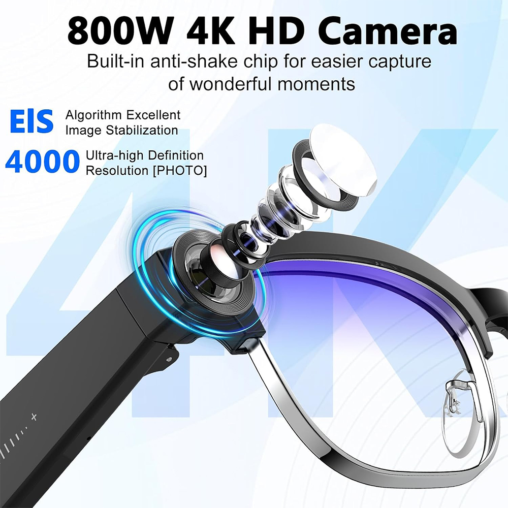 4K Smart AI Glasses 8MP Camera - Photography Unit recension och pris