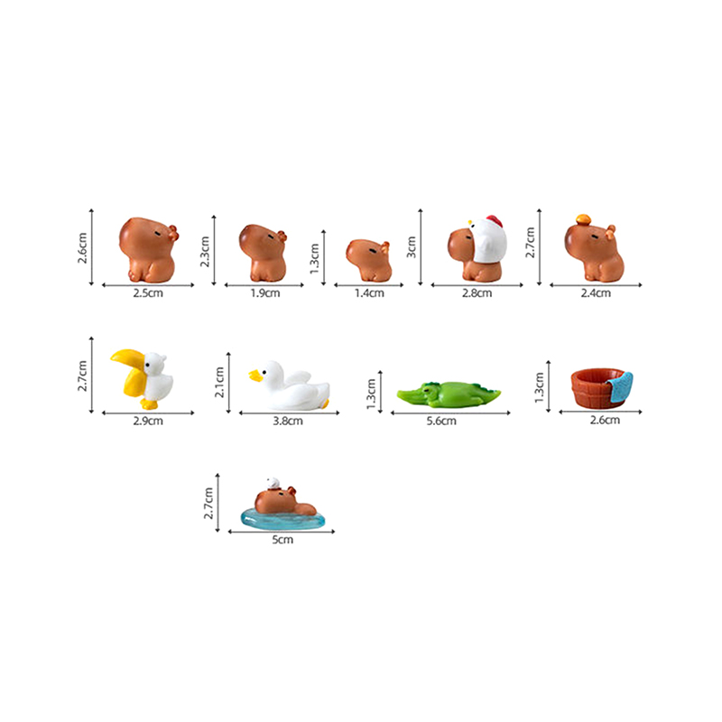 10pcs Miniature Capybara Figur - Photography Desk recension och pris