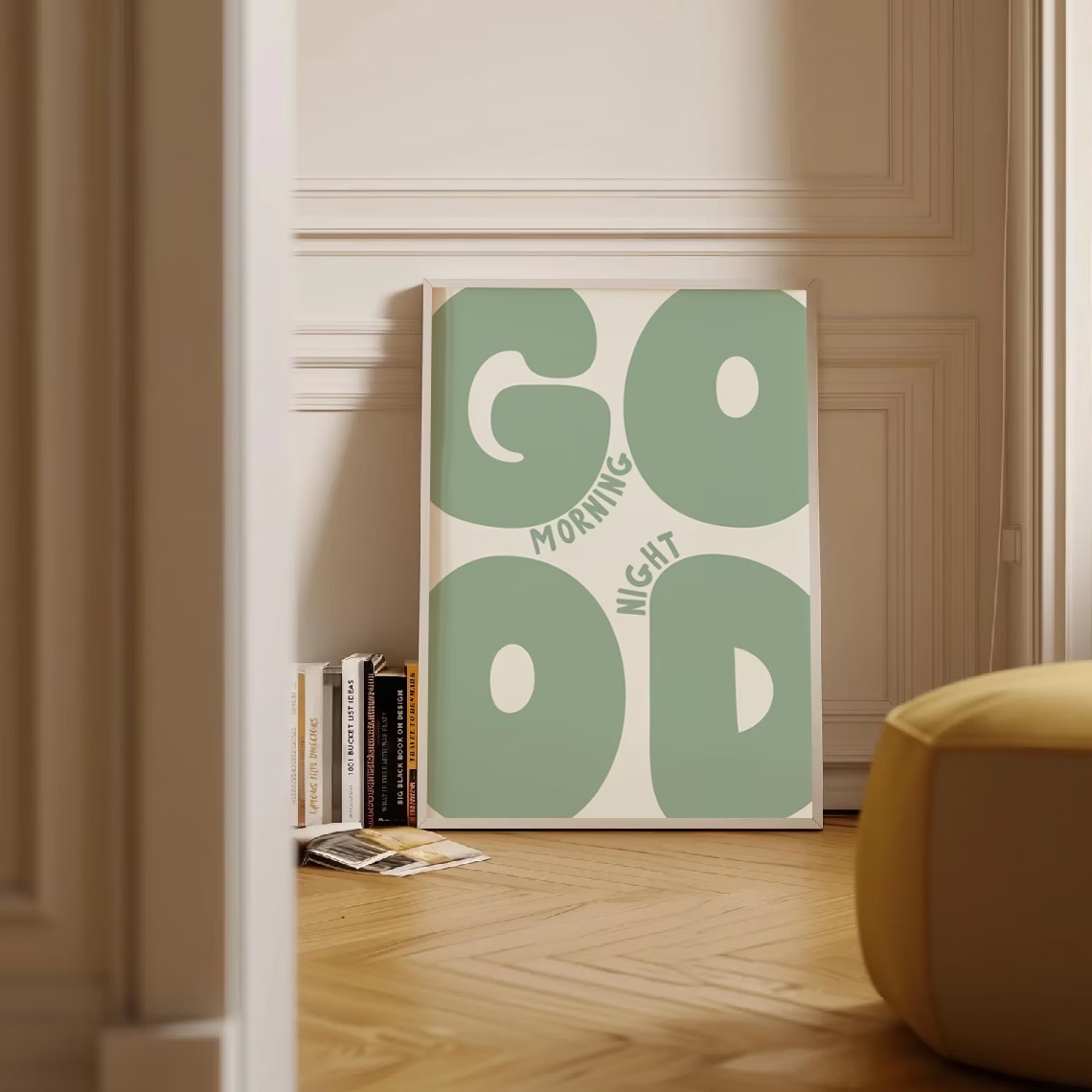 Modern Green Good Morning Good - Photography Image recension och pris