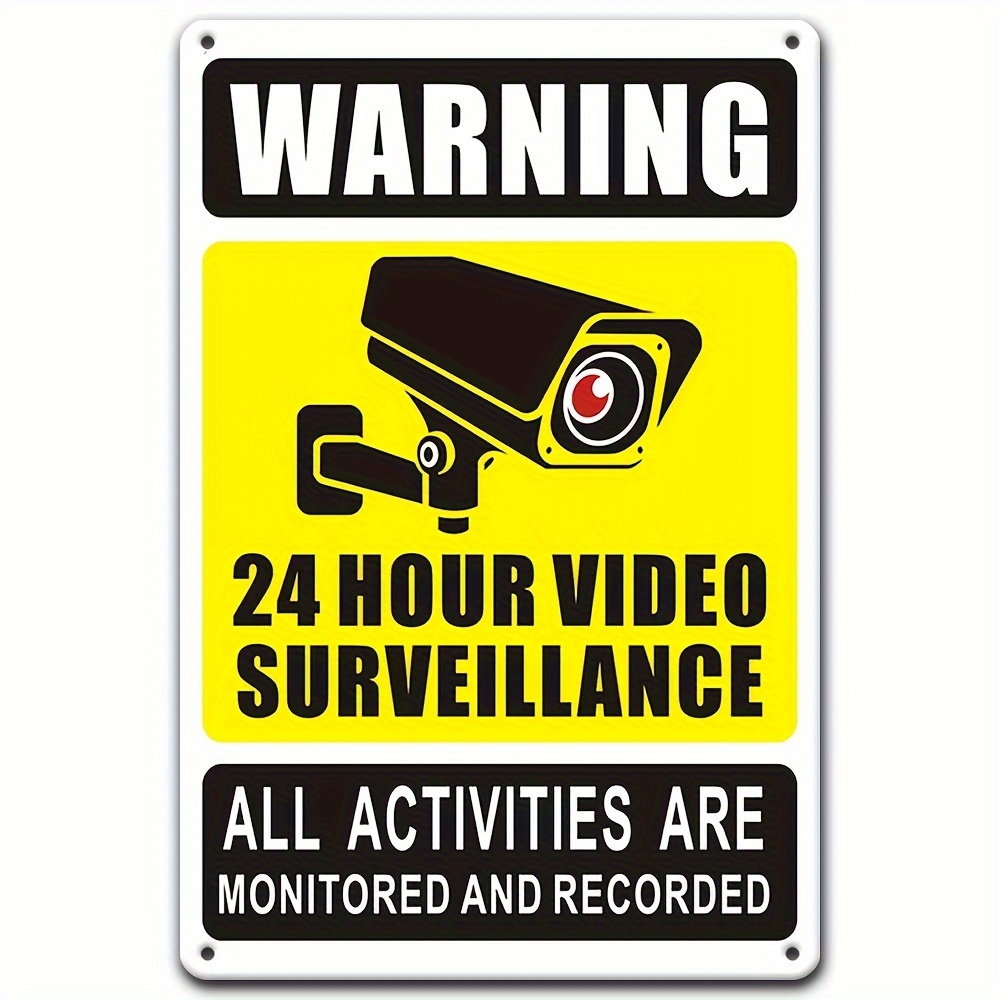 24/7 Video Surveillance Warnin - Photography Unit recension och pris