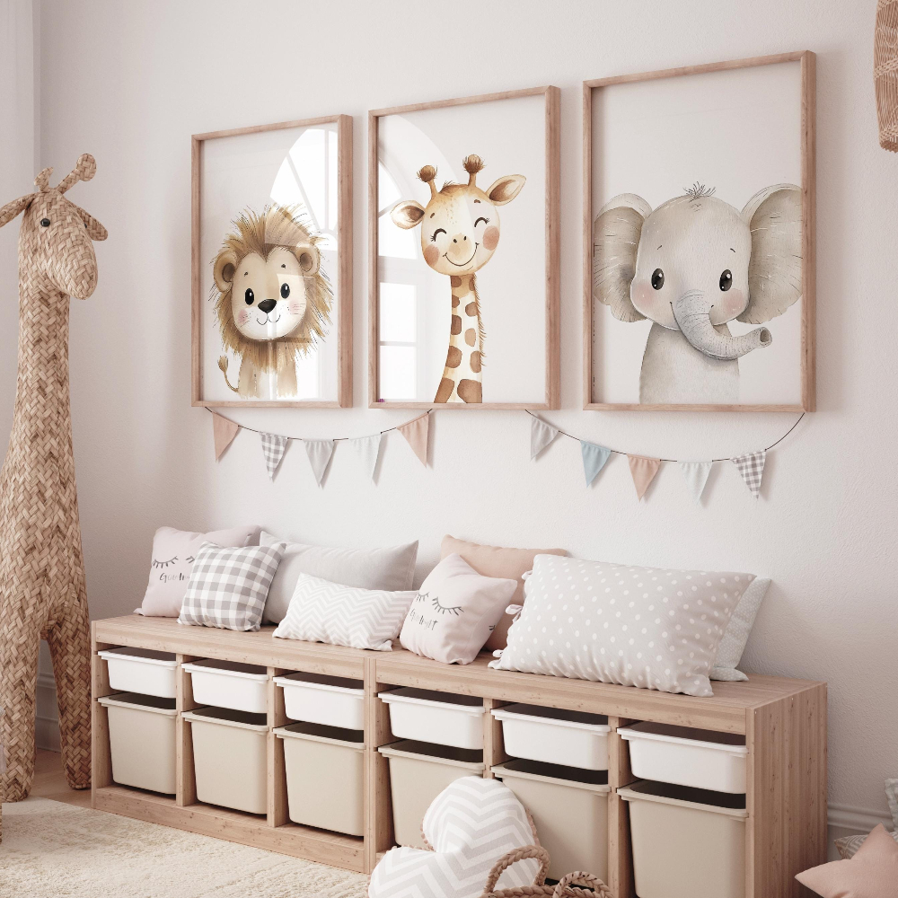 3pcs Safari Animal Nursery Pri - Photography Angle recension och pris