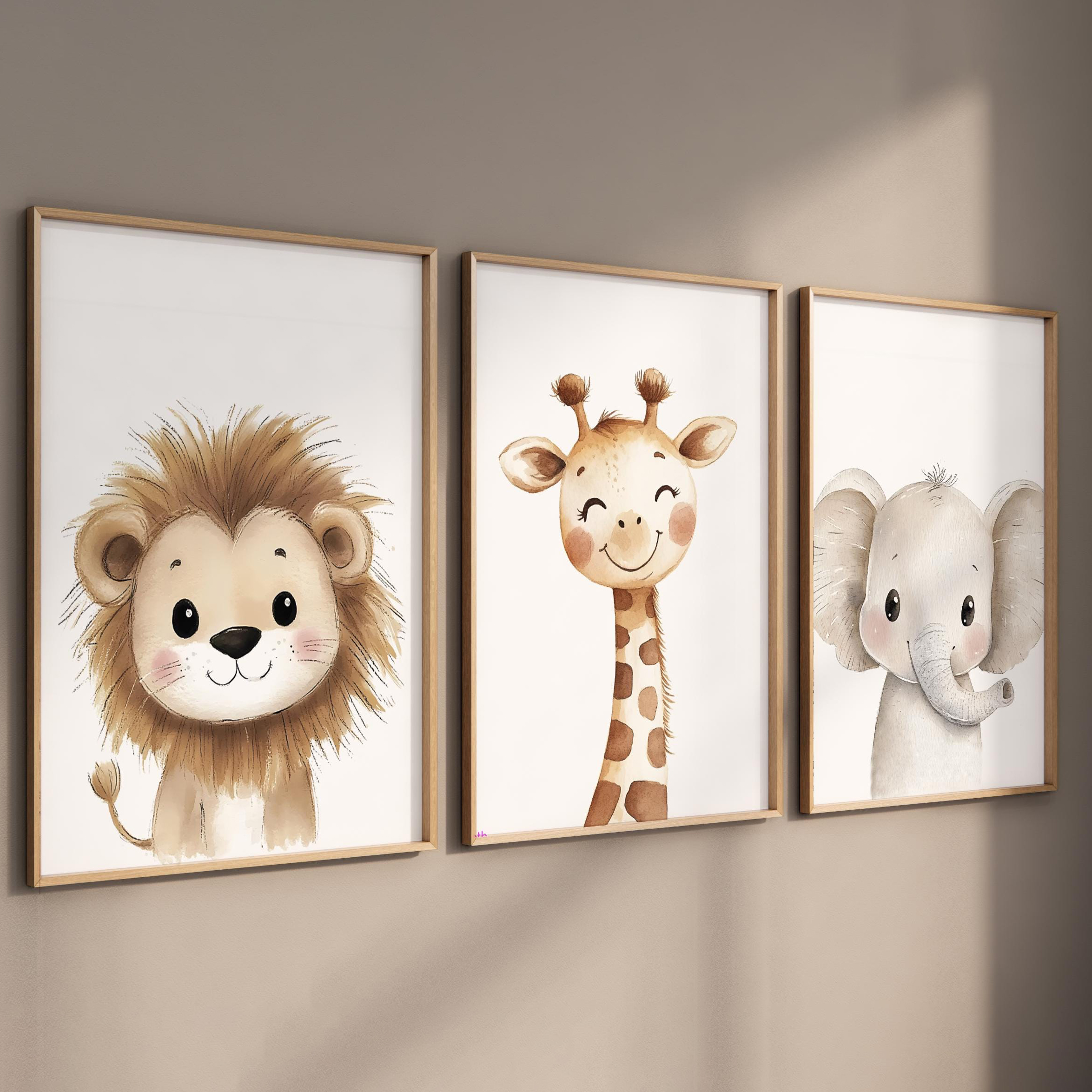 3pcs Safari Animal Nursery Pri - Photography Angle recension och pris