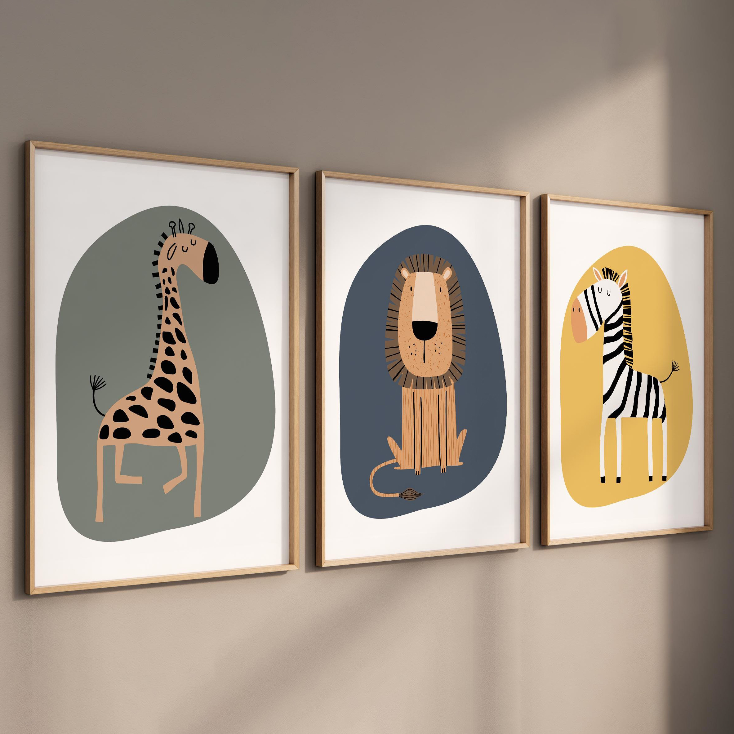 3pcs Safari Animal Nursery Pri - Photography Angle recension och pris