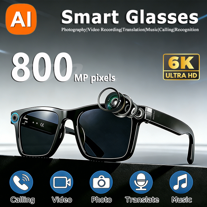 6K HD AI Camera Glasses 800MP  - Photography Unit recension och pris