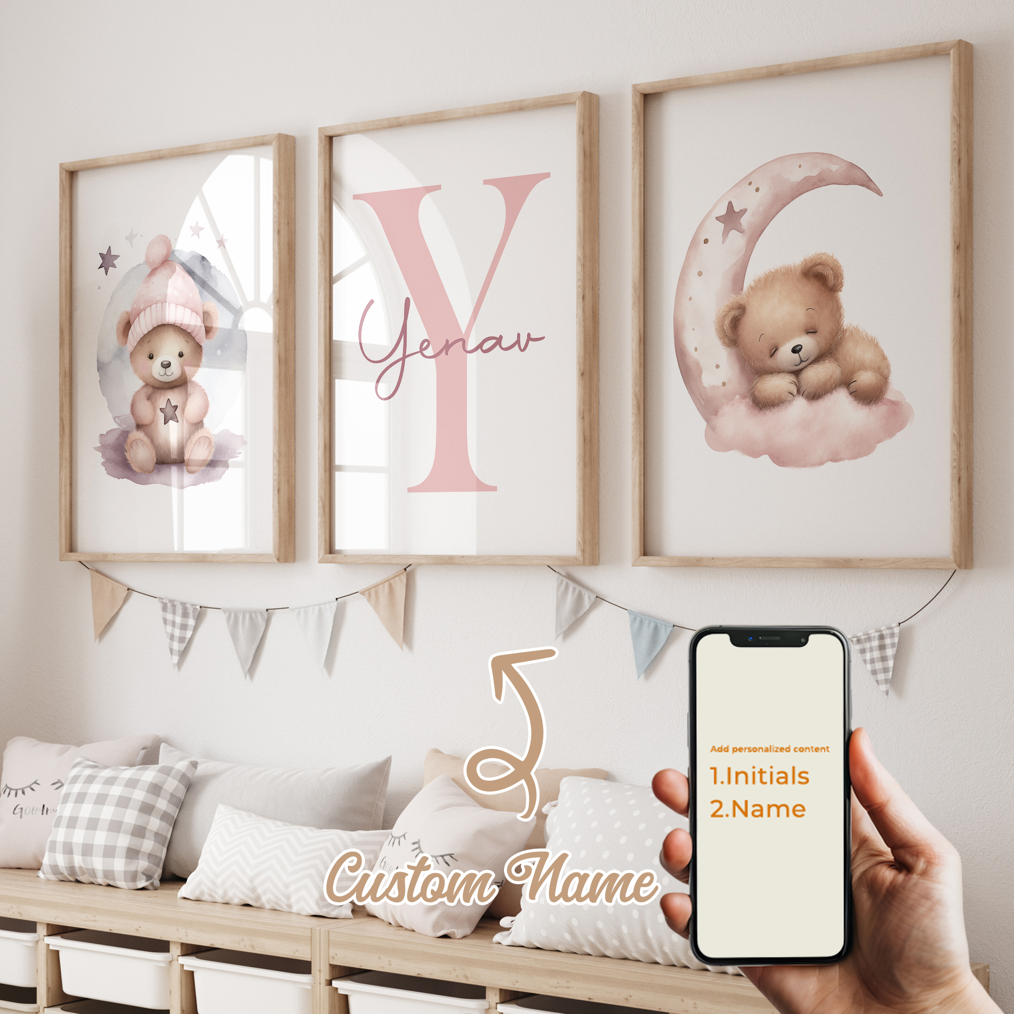 3pcs Personalized Custom Name  - Photography Image recension och pris