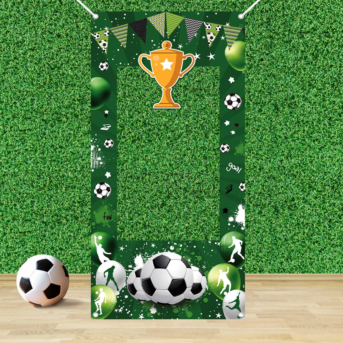 1pc Green Soccer Decorative Ph - Photography Class recension och pris