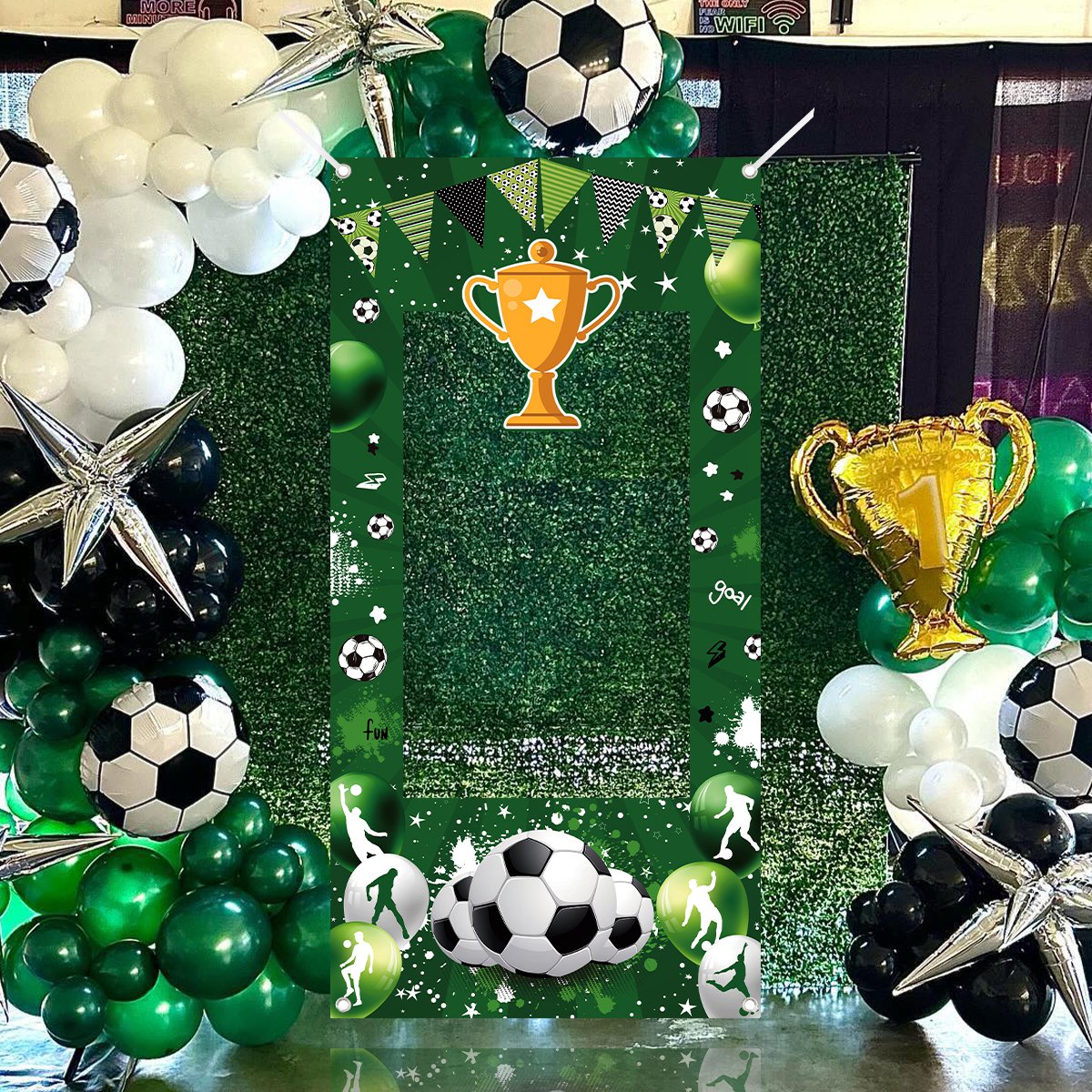 1pc Green Soccer Decorative Ph - Photography Class recension och pris