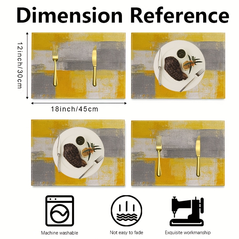 VIKAMA Yellow Gray Abstract Oi - Photography Desk recension och pris