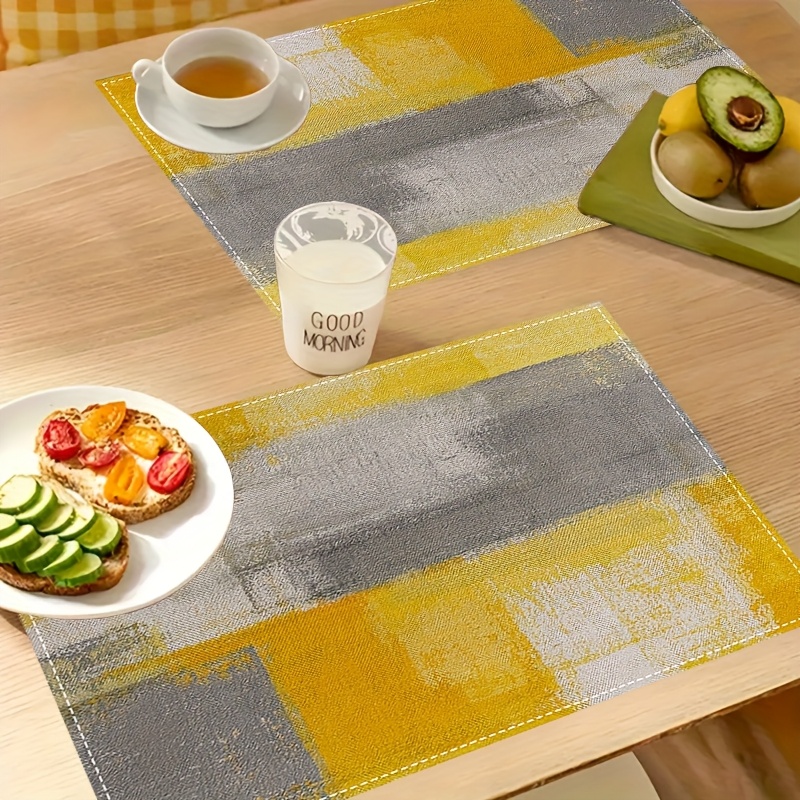 VIKAMA Yellow Gray Abstract Oi - Photography Desk recension och pris