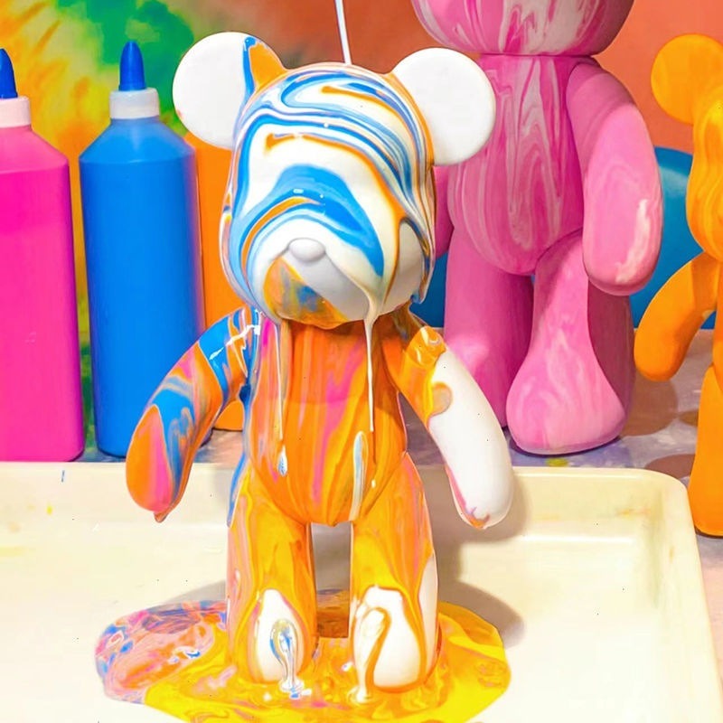 23cm DIY Paint Fluid Bear Figu - Photography Desk recension och pris